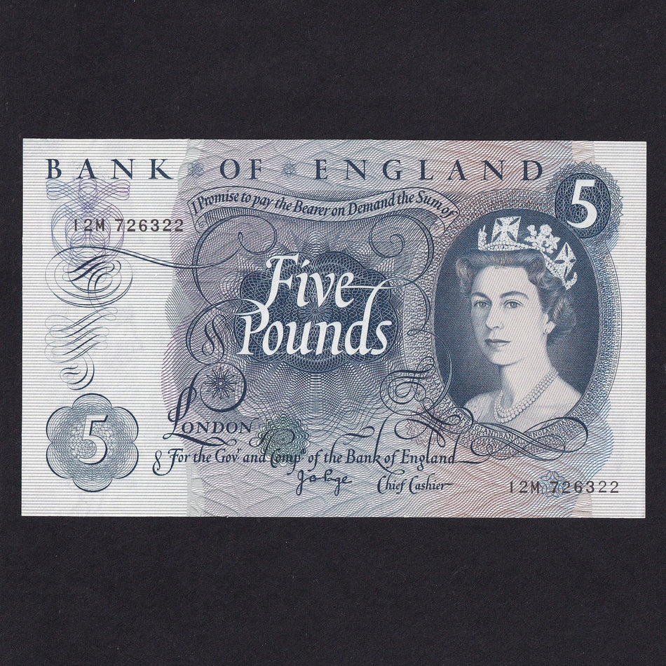 Bank of England (B325) Page, £5 replacement, 12M 726322, UNC