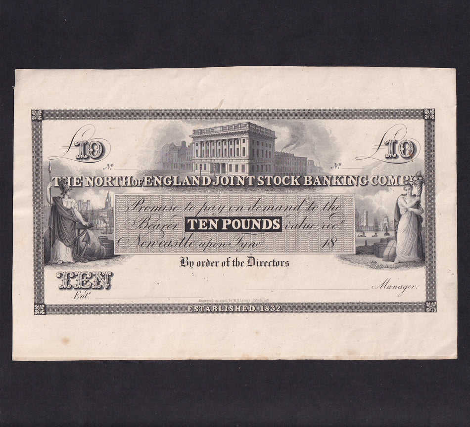 Provincial - North of England Joint Stock Banking Co., £10 obverse proof, 1832, Outing 1512b, EF