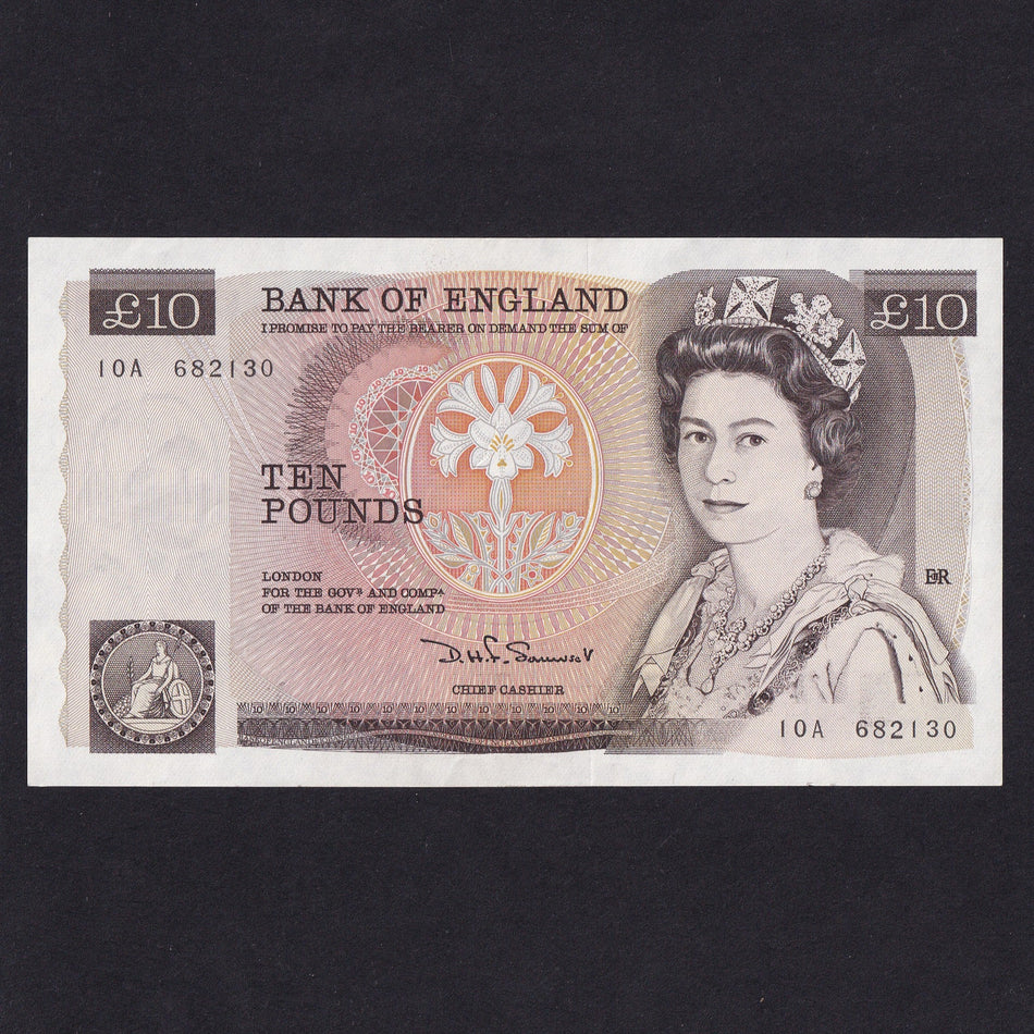 Bank of England (B347) Somerset, £10, first series, 10A, Good EF