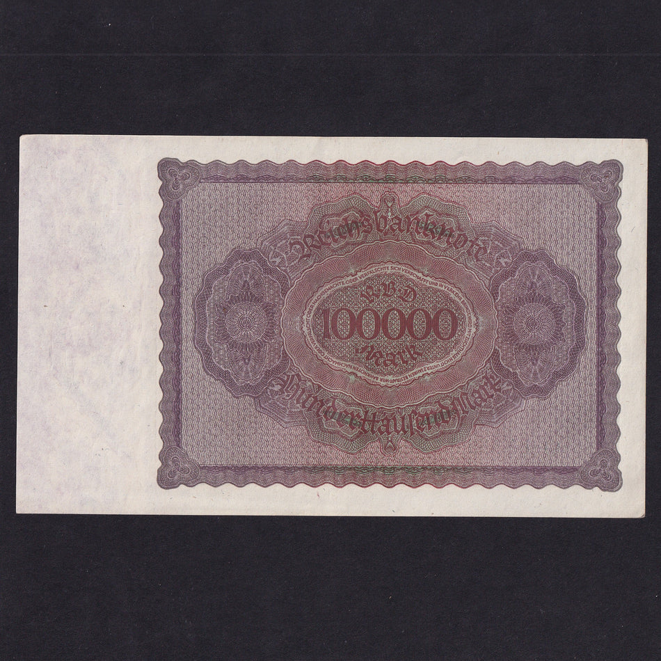 Germany (P83a) 100,000 Mark, 1923, Good EF