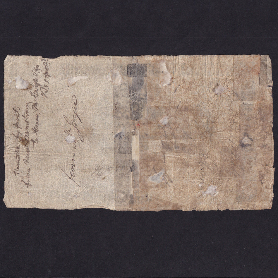 Ireland (P290) Provincial Bank of Ireland, 30 Shillings, 1832, William IV, PR21, split and re-joined different halves, VG