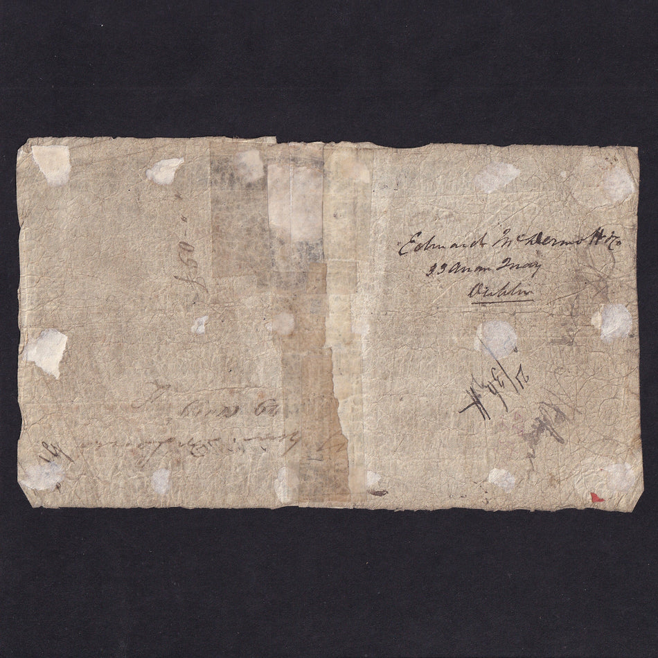 Ireland (P294) Provincial Bank of Ireland, £10, 1834, William IV, PR25, split and re-joined different halves, VG