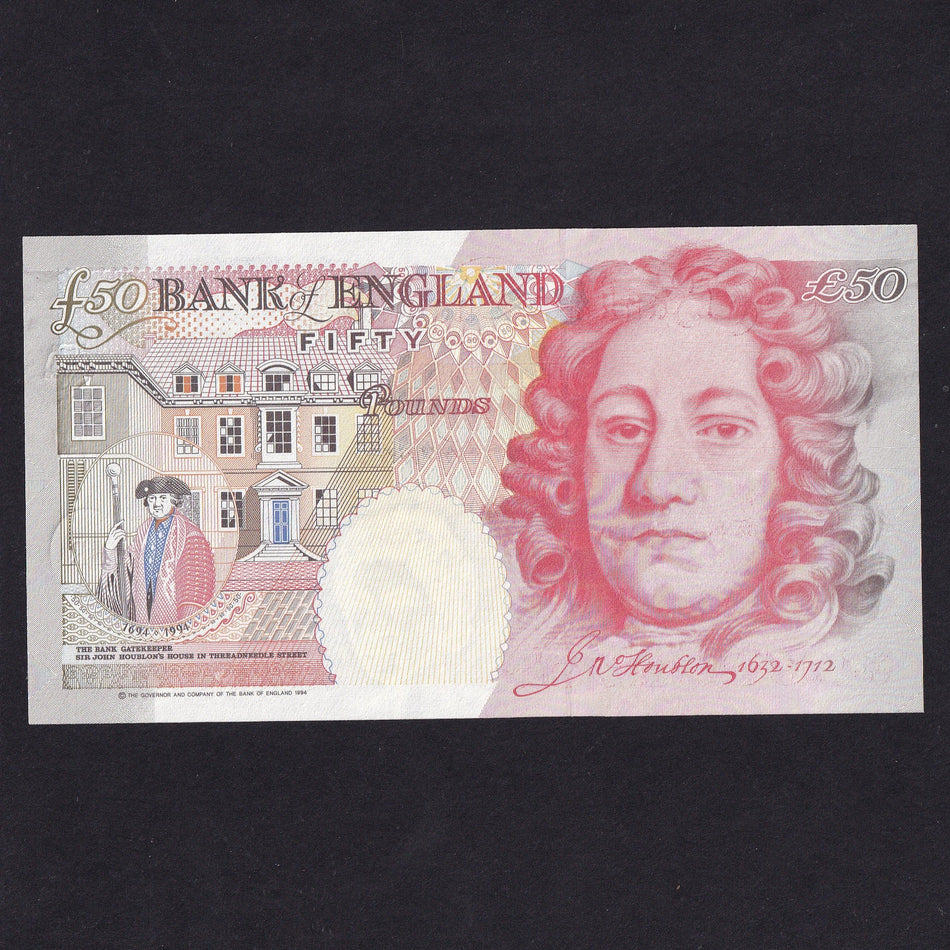 Bank of England (B377) Kentfield, £50, first million & superb low serial, A01 000124, UNC