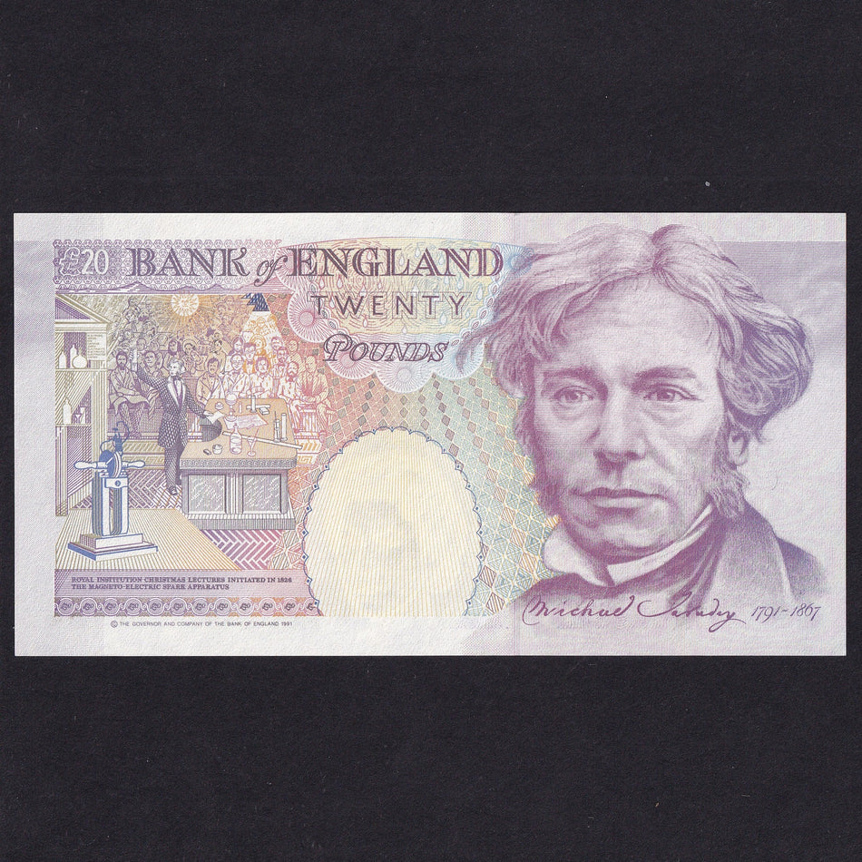 Bank of England (B358) Gill, £20, first million & superb low serial, A01 000124, UNC