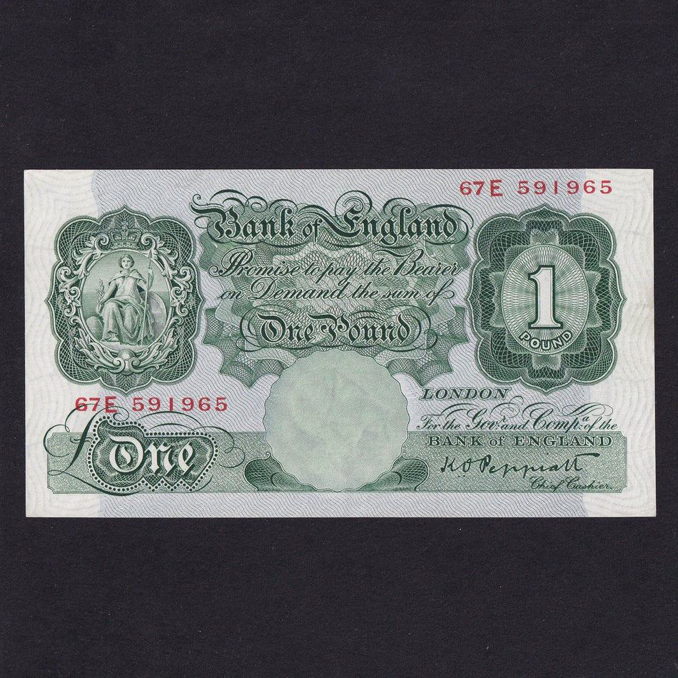 Bank of England (B238) Peppiatt, £1, pre-war, 67E, Good EF