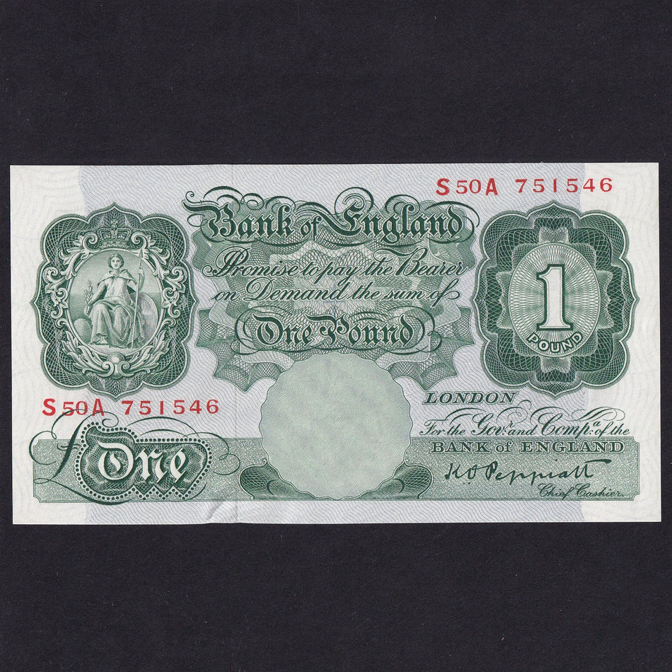 Bank of England (B260) Peppiatt, £1, S50A 751546, with thread, UNC