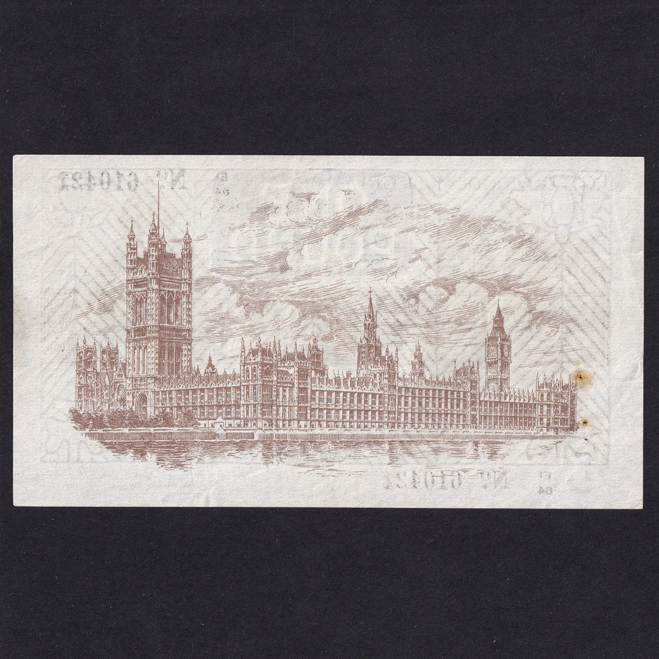 Treasury Series (T31) Fisher, £1, Ireland, E1/64, watermark composite, rust, pinhole, VF