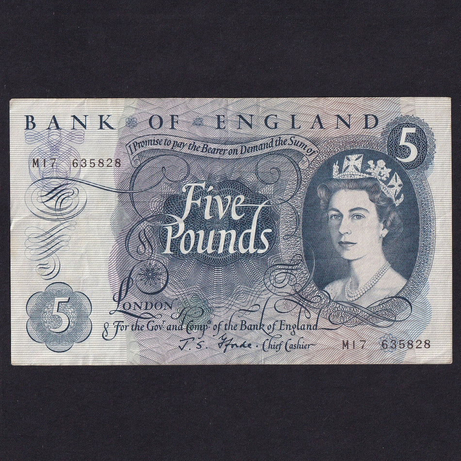 Bank of England (B313) Fforde, £5 replacement, M17, Fine