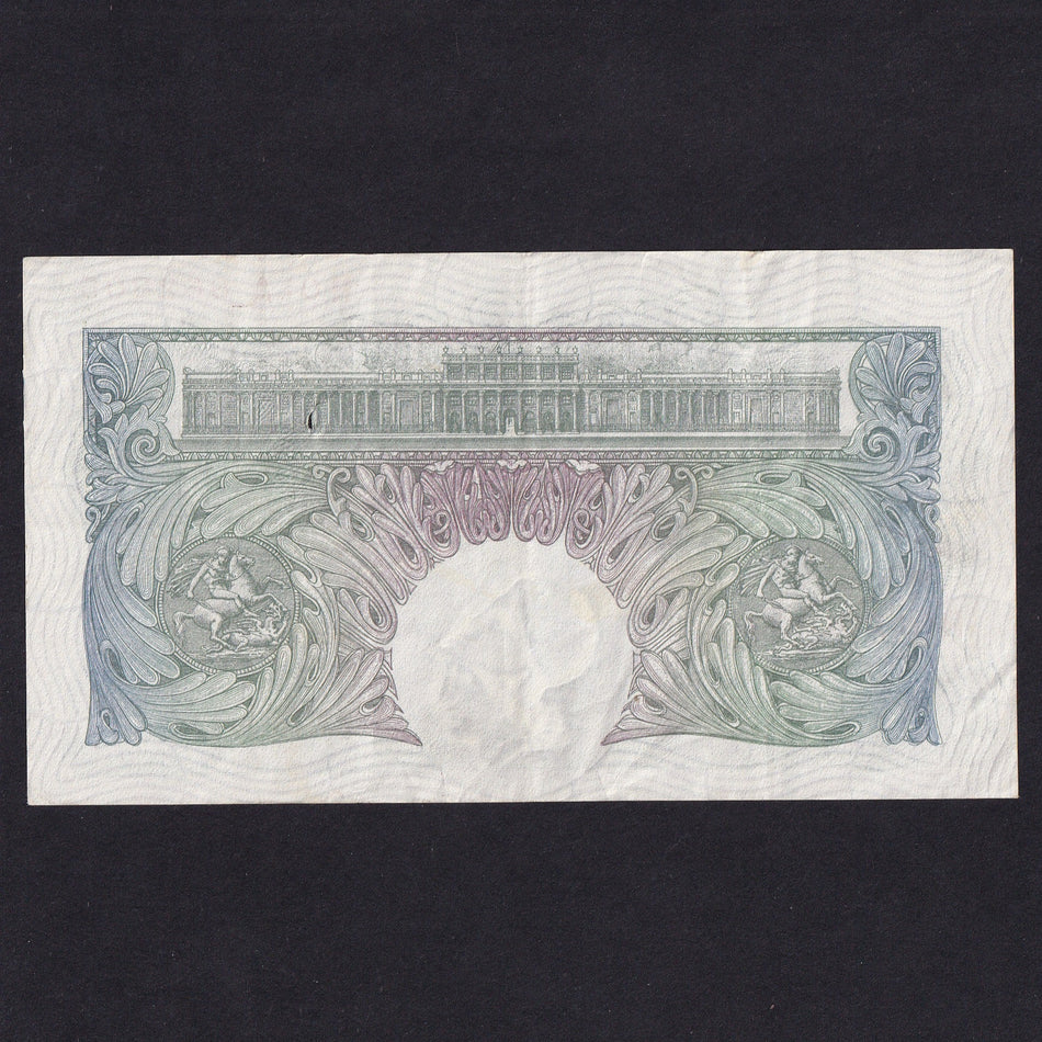 Bank of England (B258) Peppiatt, £1, 1948, first million, R01A 862805, unthreaded, large staple hole, VF