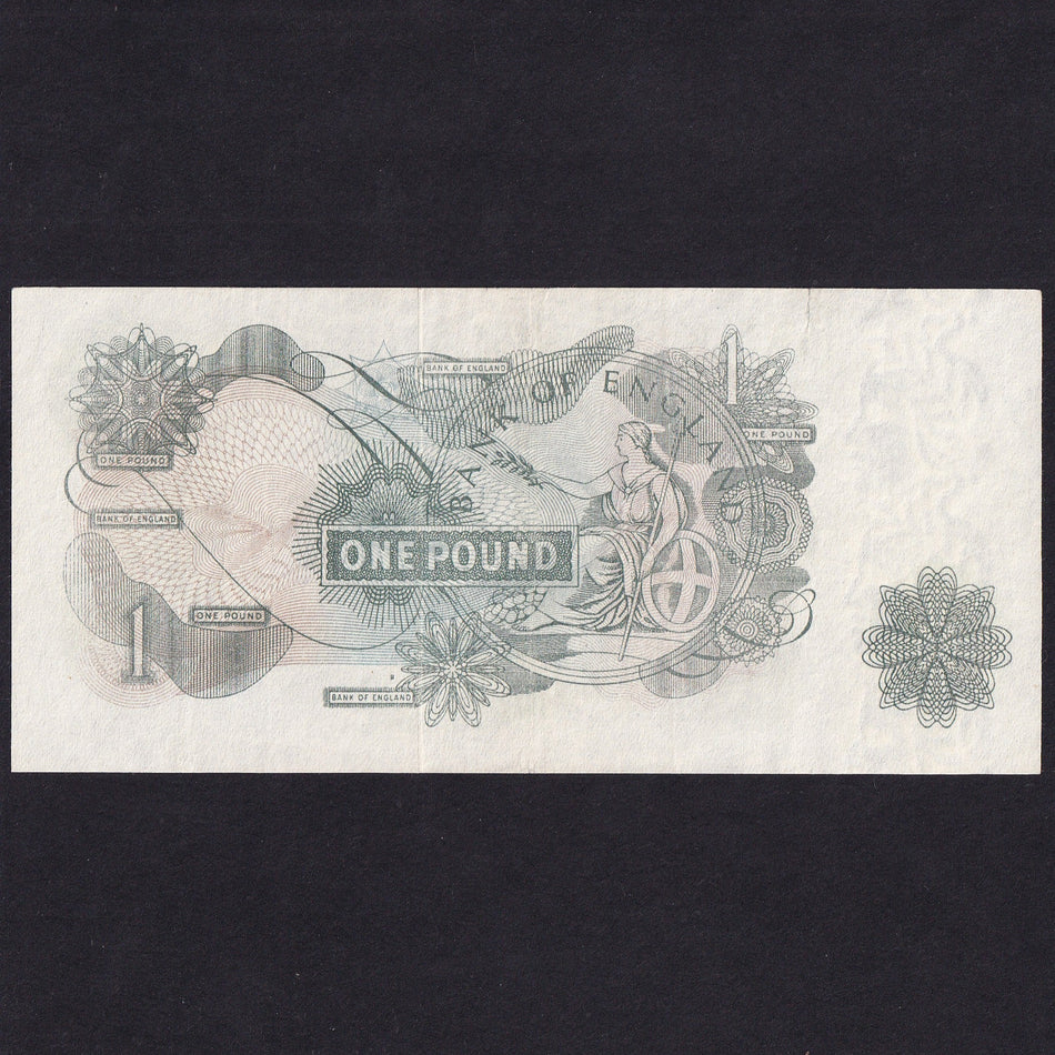 Bank of England (B283) O'Brien, £1, 'R' note, A06N 175719, pressed, Good Fine