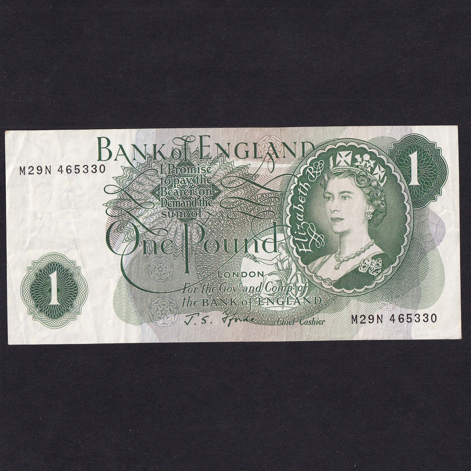 Bank of England (B308) Fforde, £1 first million replacement, M29N 465330, A/VF