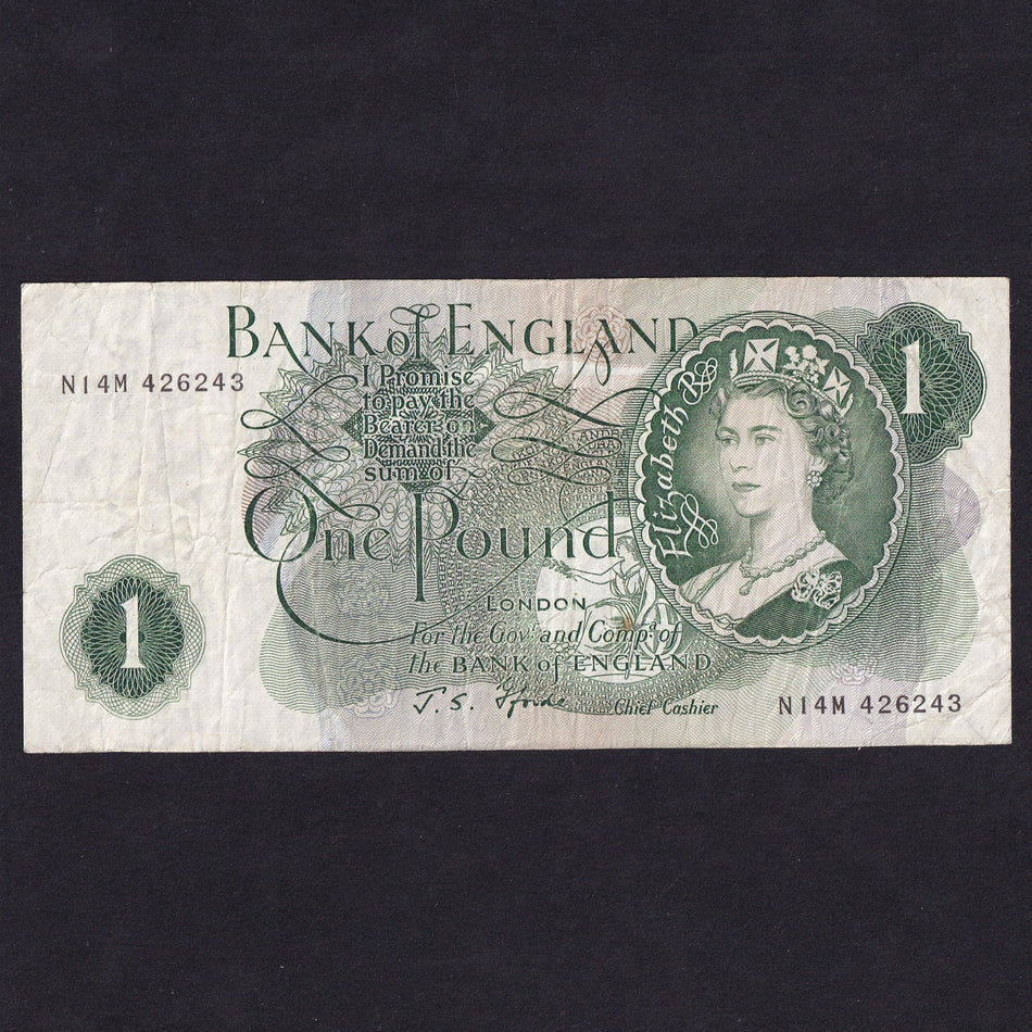 Bank of England (B308) Fforde, £1 replacement, last million, N14M, VG