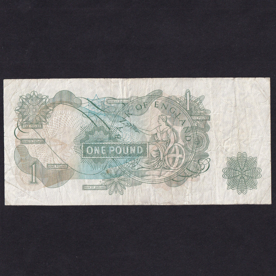 Bank of England (B308) Fforde, £1 replacement, last million, N14M, VG