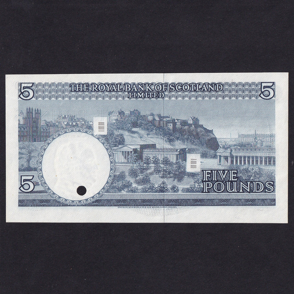 Scotland (P330s) Royal Bank of Scotland, £5 specimen, 1969, Burke/ Robertson, A/1 00000, RB70, UNC