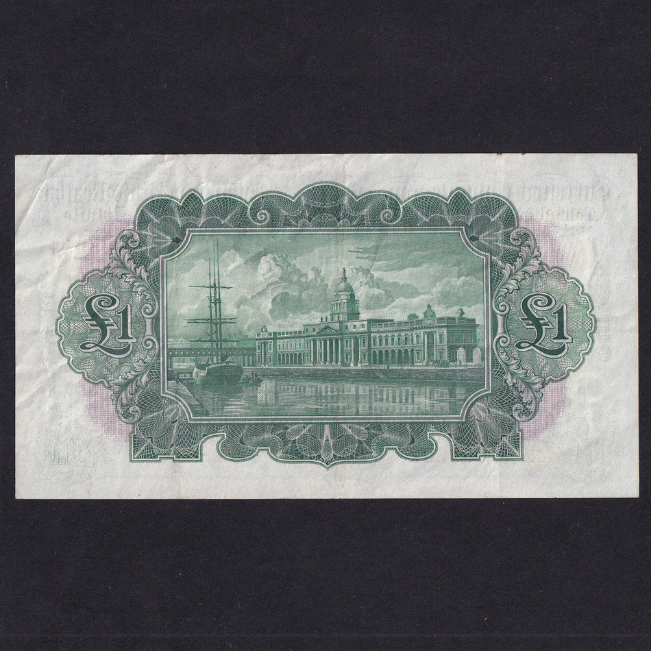 Ireland (P20b) The Munster & Leinster Bank Limited, £1, 4th February 1939, ploughman, 40MA 009654, PMI CML 7, A/EF
