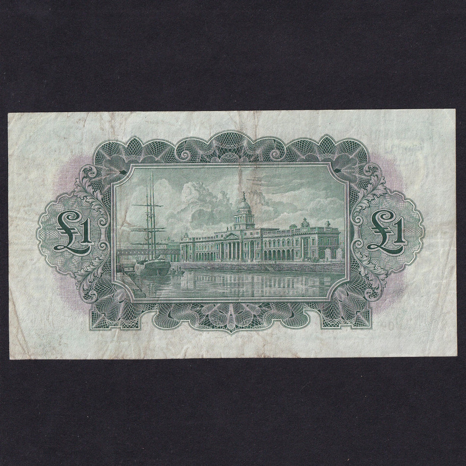 Ireland (P50b) Ulster Bank, £1, 5th August 1937, ploughman, 09AU 090214, PMI CUB 7, Good Fine
