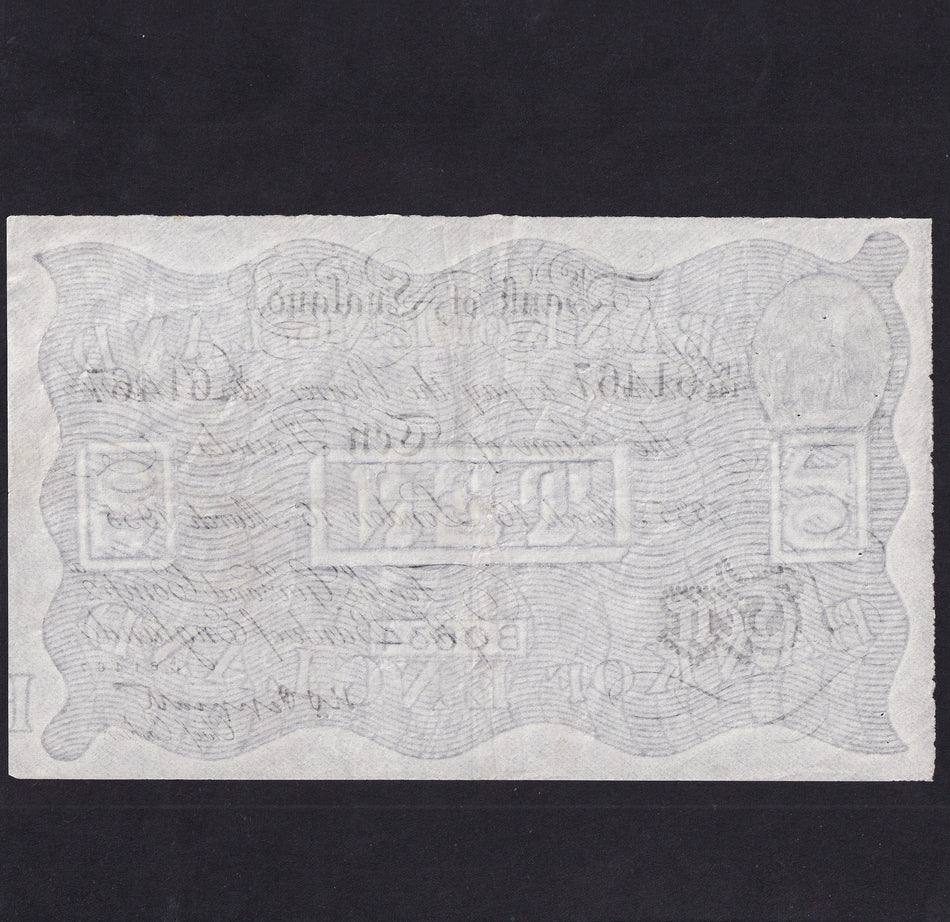 Operation Bernhard - Nazi forgery 1942-44, Peppiatt, £10, 16th March 1935, K144 61467, VF