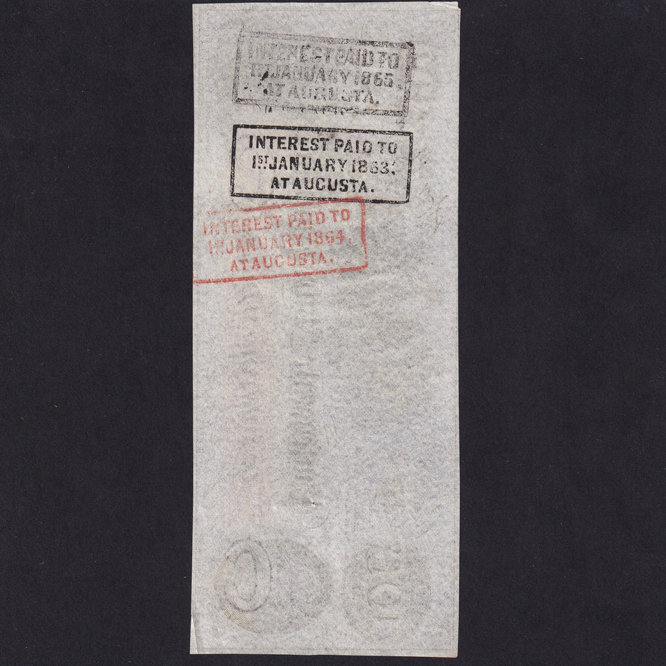 Confederate States (P45a) $100, 1862, pinhole, corner tip missing, Good EF