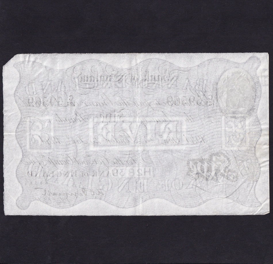 Bank of England (B241) Peppiatt, £5, 23rd January 1941, C121 59569, VF