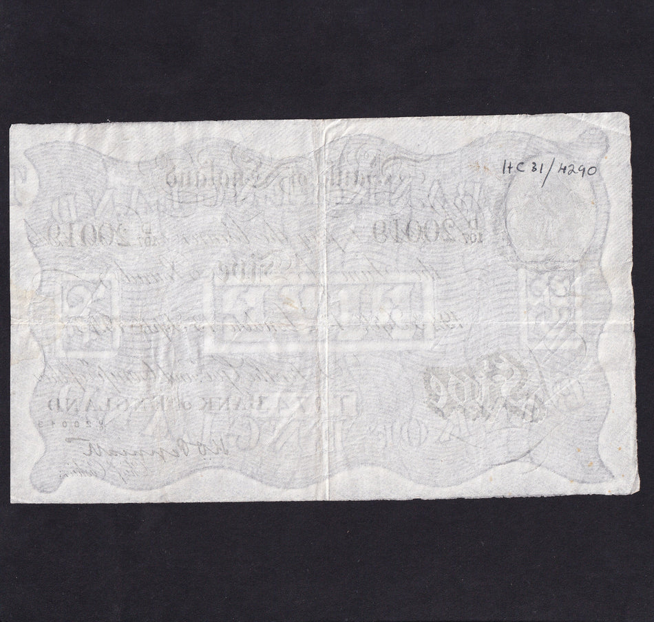 Bank of England (B241) Peppiatt, £5, 13th September 1943, D107 20019, VF