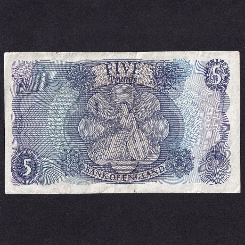 Bank of England (B313) Fforde, £5 replacement, M18 054489, Fine/VF