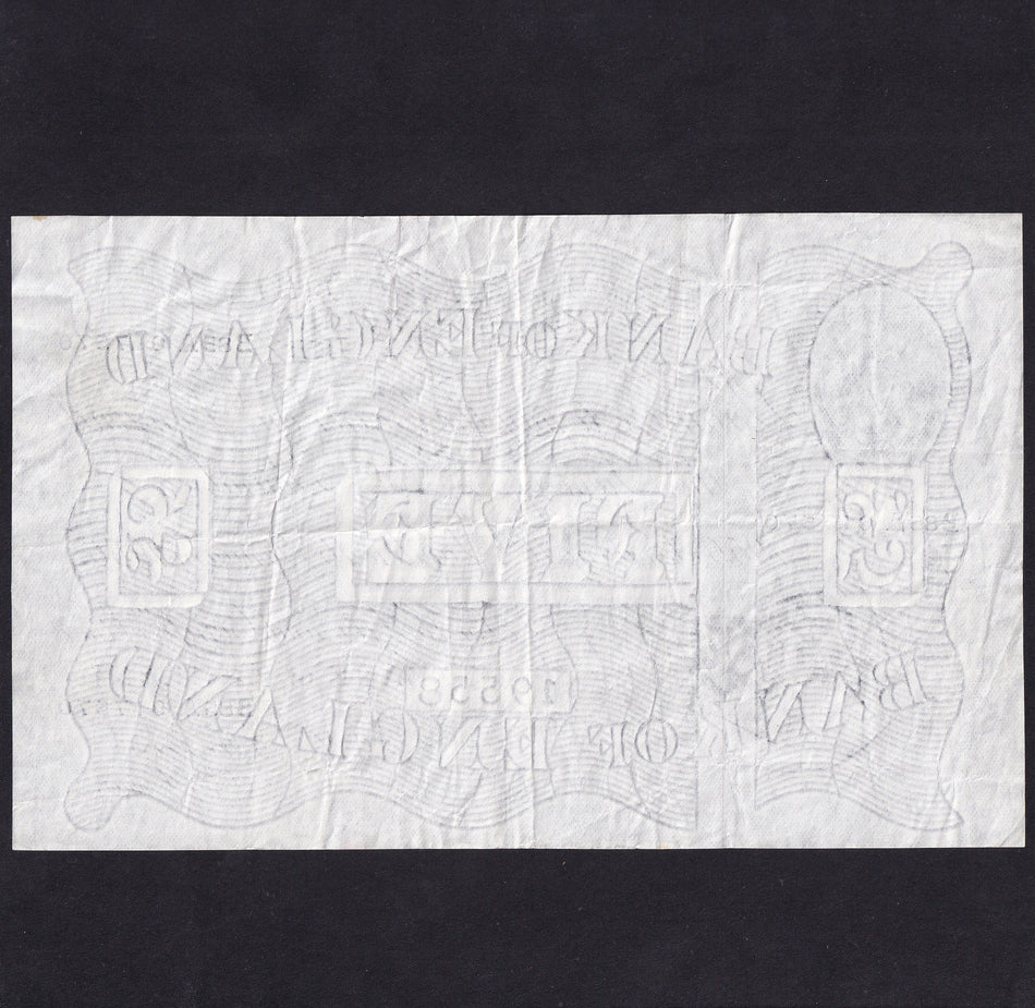 Bank of England (B276) O'Brien, £5, 16th January 1956, B85A 017570, Fine/ VF