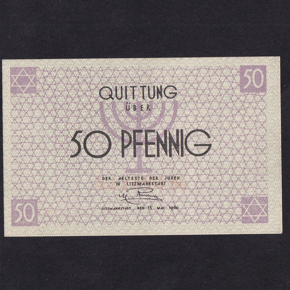 Poland, Litzmannstadt, 50 Pfennig, 1940, UNC