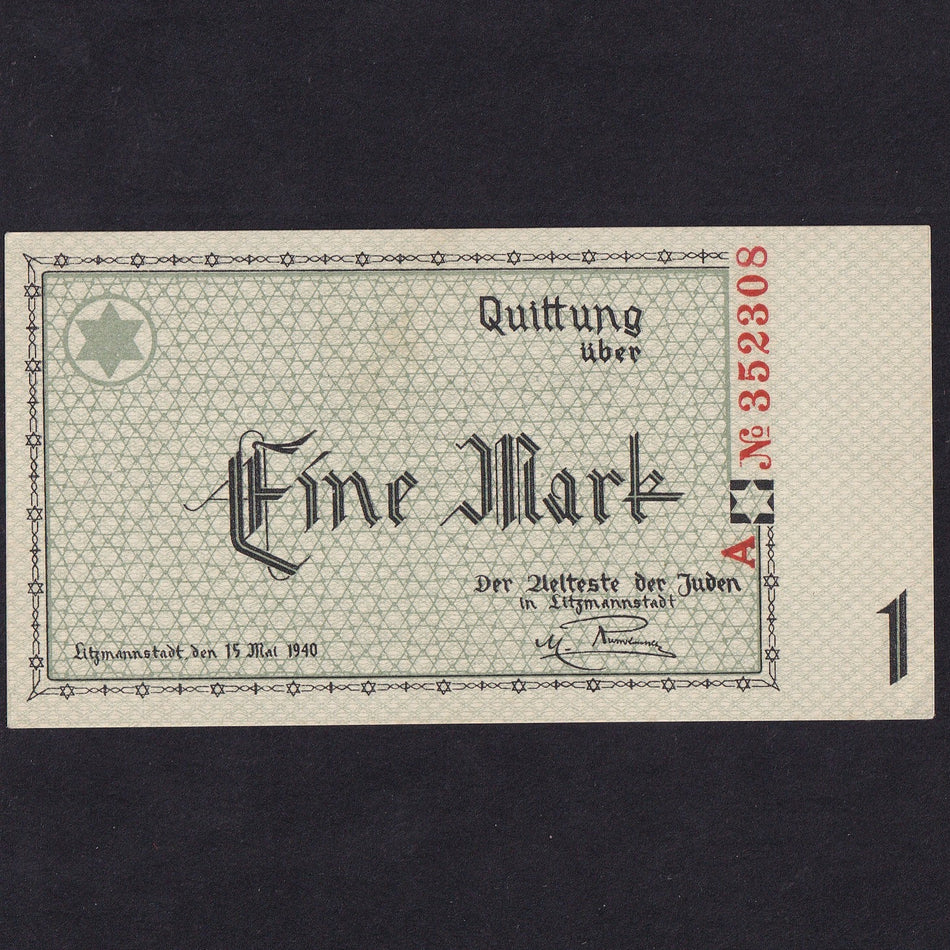 Poland, Litzmannstadt, 1. Mark, 1940, UNC