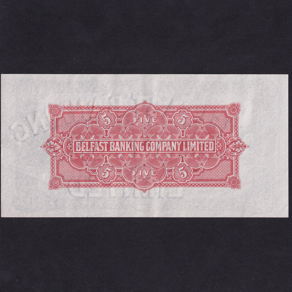 Northern Ireland (P127b) Belfast Bank, £5, 2nd October 1942, DW 9820, Williamson signature, Good EF