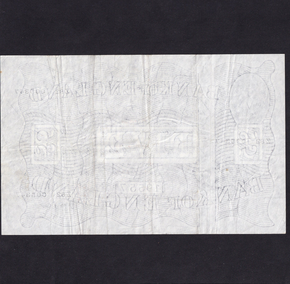 Bank of England (B275) O'Brien, £5, 26th May 1955, Z82 005347, Fine/VF