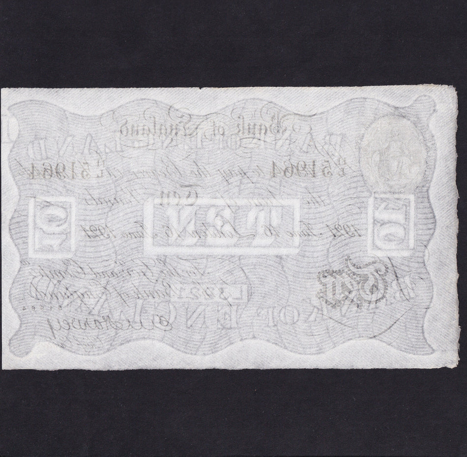 Bank of England (B209b) Harvey, £10, 16th June 1921, London, 20/L 28098, EF