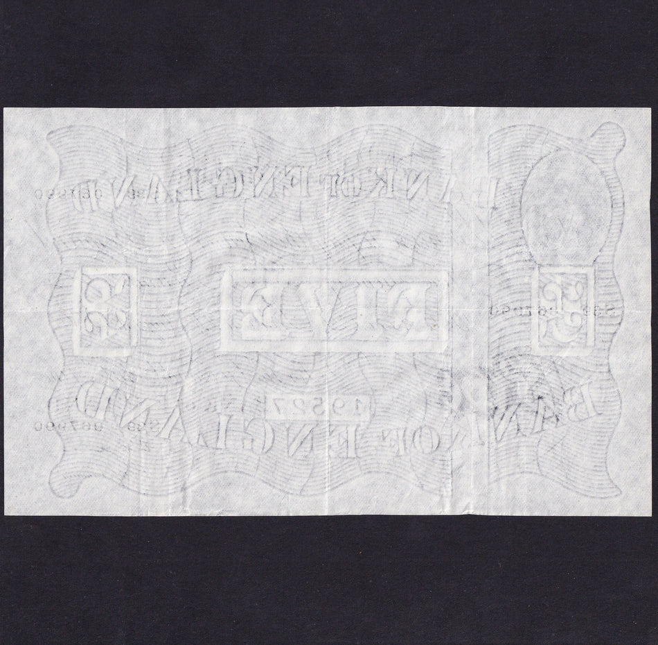 Bank of England (B270) Beale, £5, 24th August 1950, S39 067990, Fine/VF