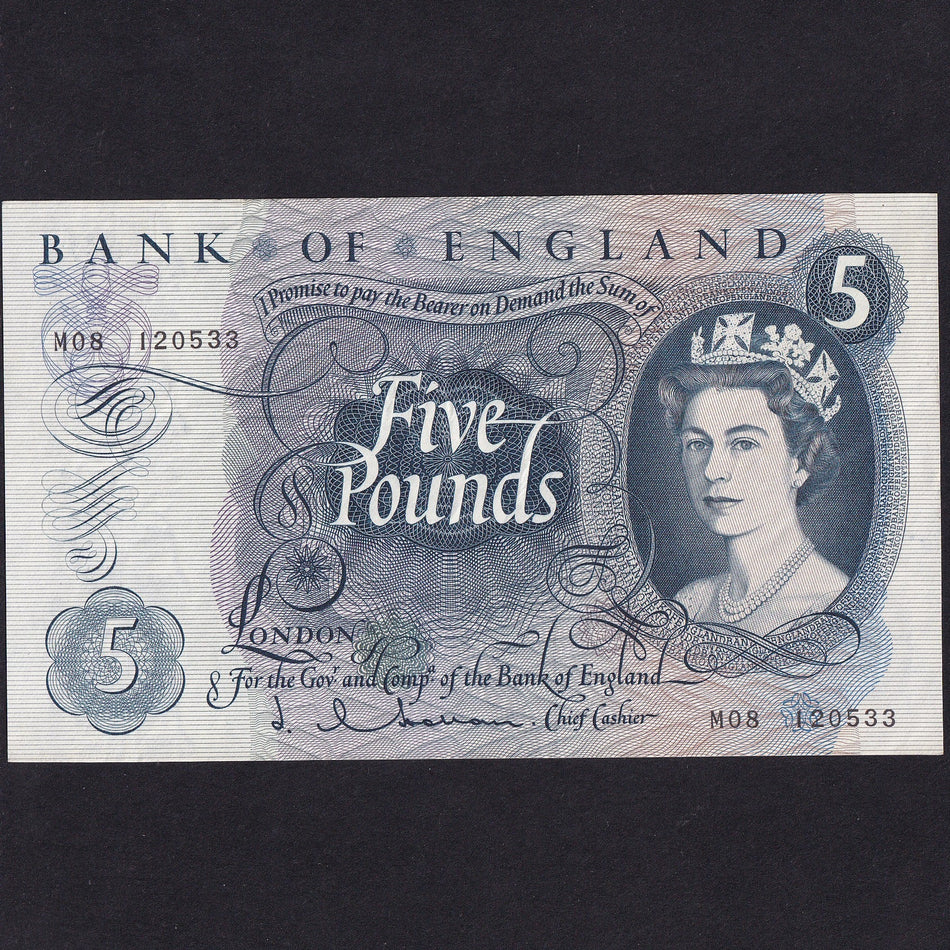 Bank of England (B298) Hollom, £5 replacement, M08 120533, VF