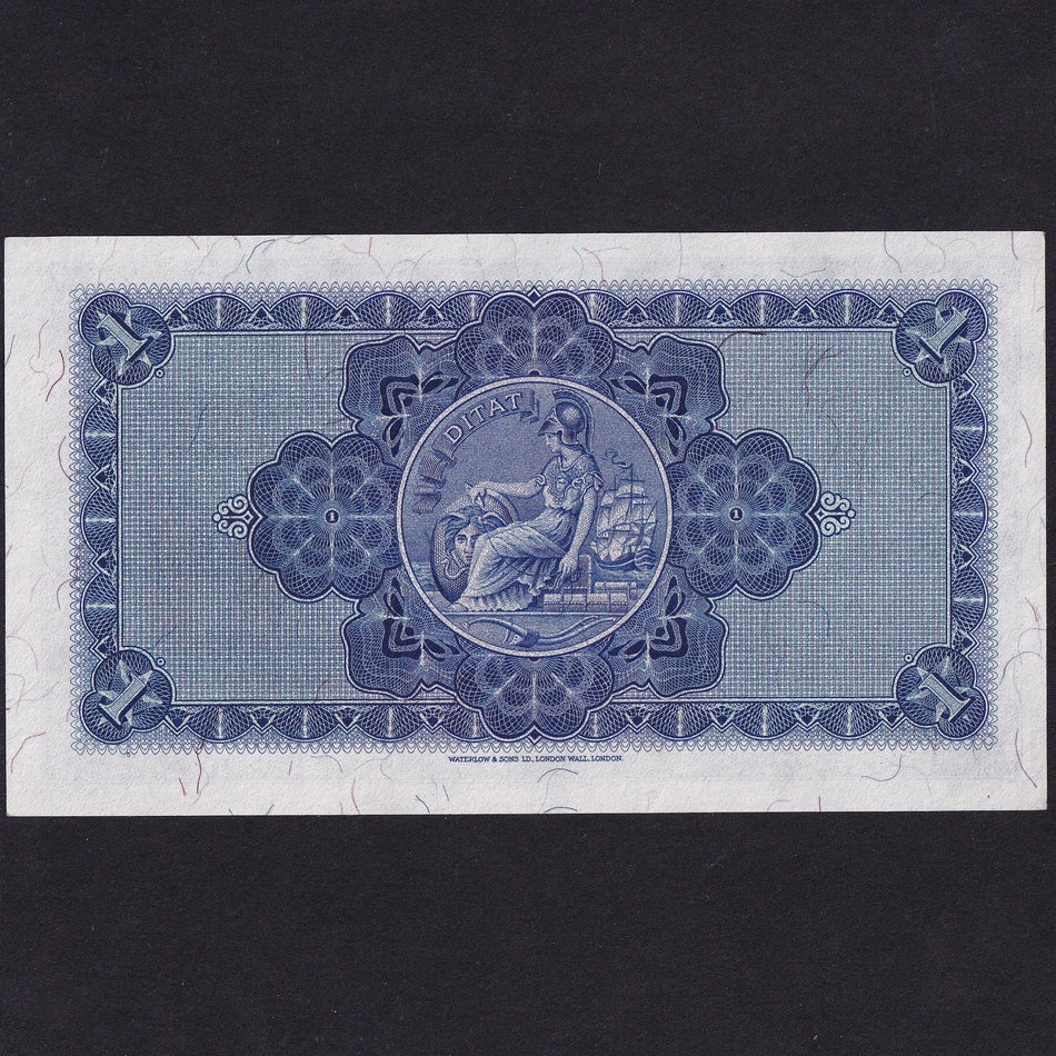 Scotland (P157b) British Linen Bank, £1, 6th March 1944, Waugh signature, T/1 018928, PMS 65b, Good EF