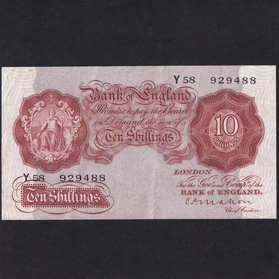 Bank of England (B210) Mahon, 10 Shillings, Y58 929488, VF