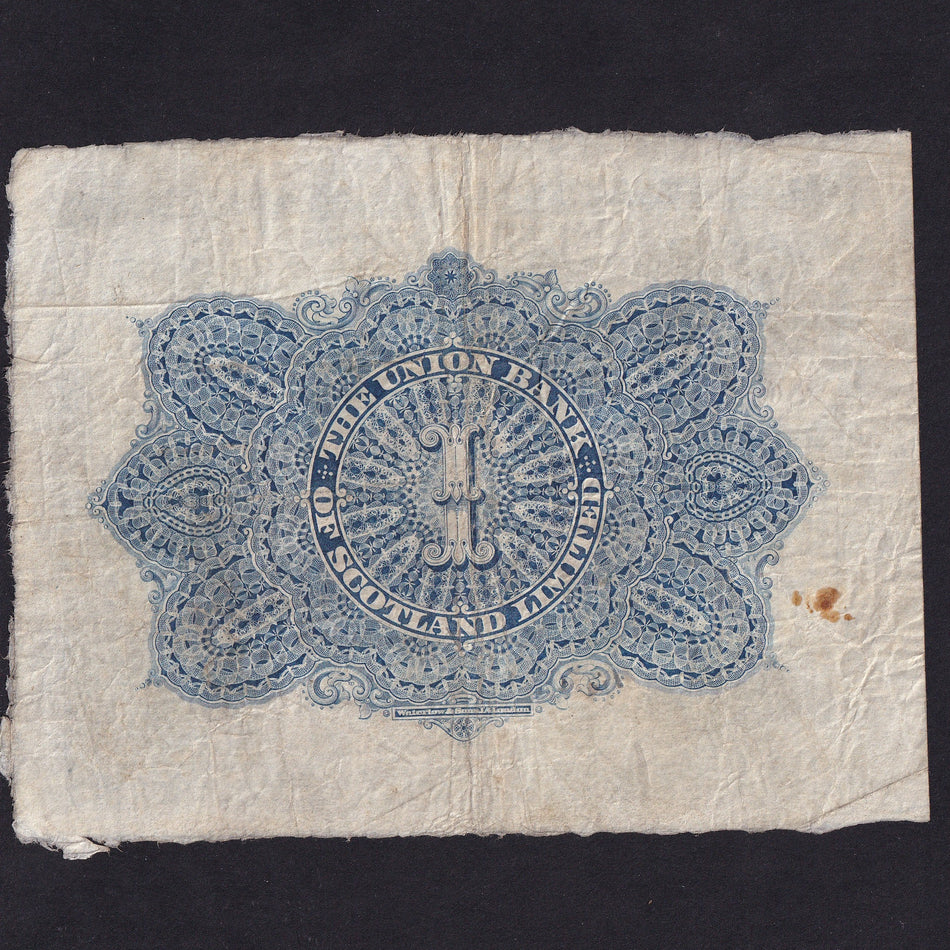 Scotland (PS805) Union Bank, £1, 7th July 1920, No.G 946/933, McCrindle signature, PMS UB57d, small rust spots, Good Fine