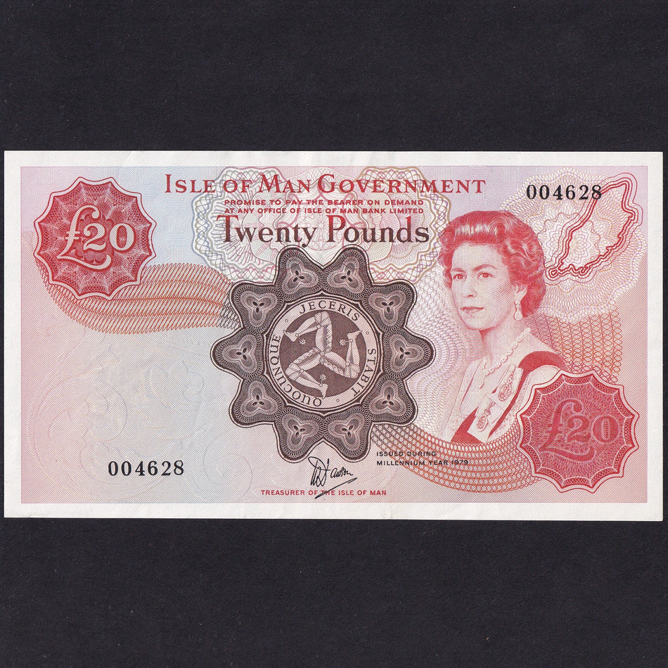 Isle of Man (P32) £20, 1979, millennium commemorative, no.004628, Good EF