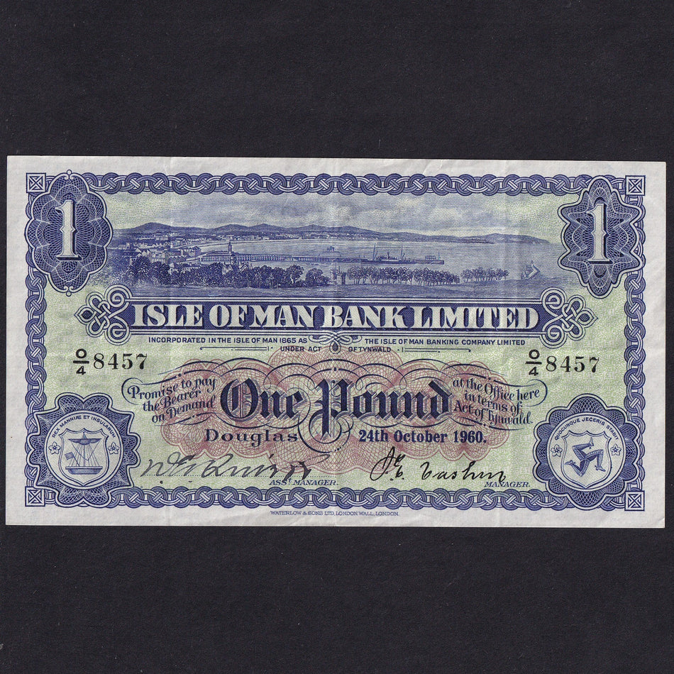 Isle of Man (P.6d) Isle of Man Bank Limited, £1, 24th October 1960, last date, note no.0/4 8457, Cashin/ Quirk, M283, Good VF