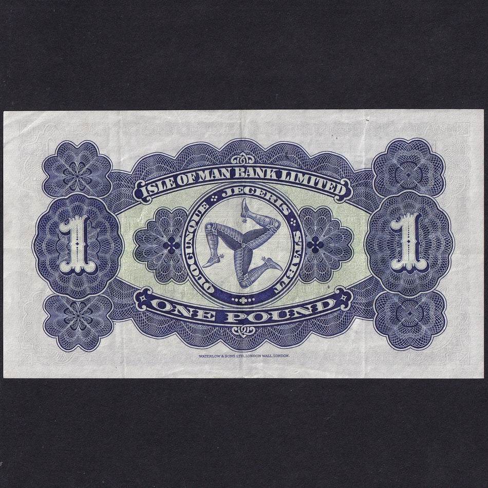 Isle of Man (P.6d) Isle of Man Bank Limited, £1, 24th October 1960, last date, note no.0/4 8457, Cashin/ Quirk, M283, Good VF