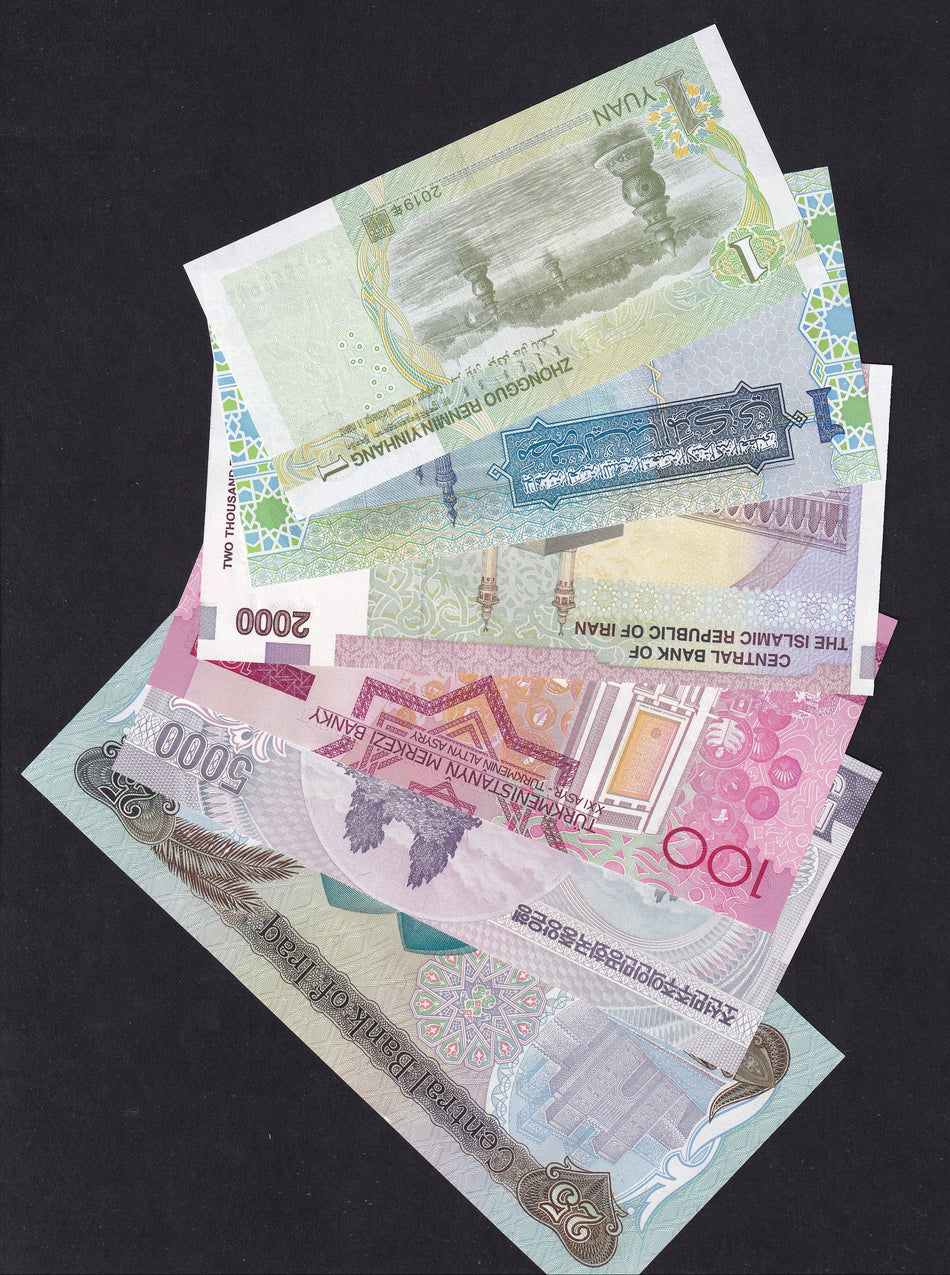 The Tyrant Collection, 6 notes featuring dictators from around the world, UNC