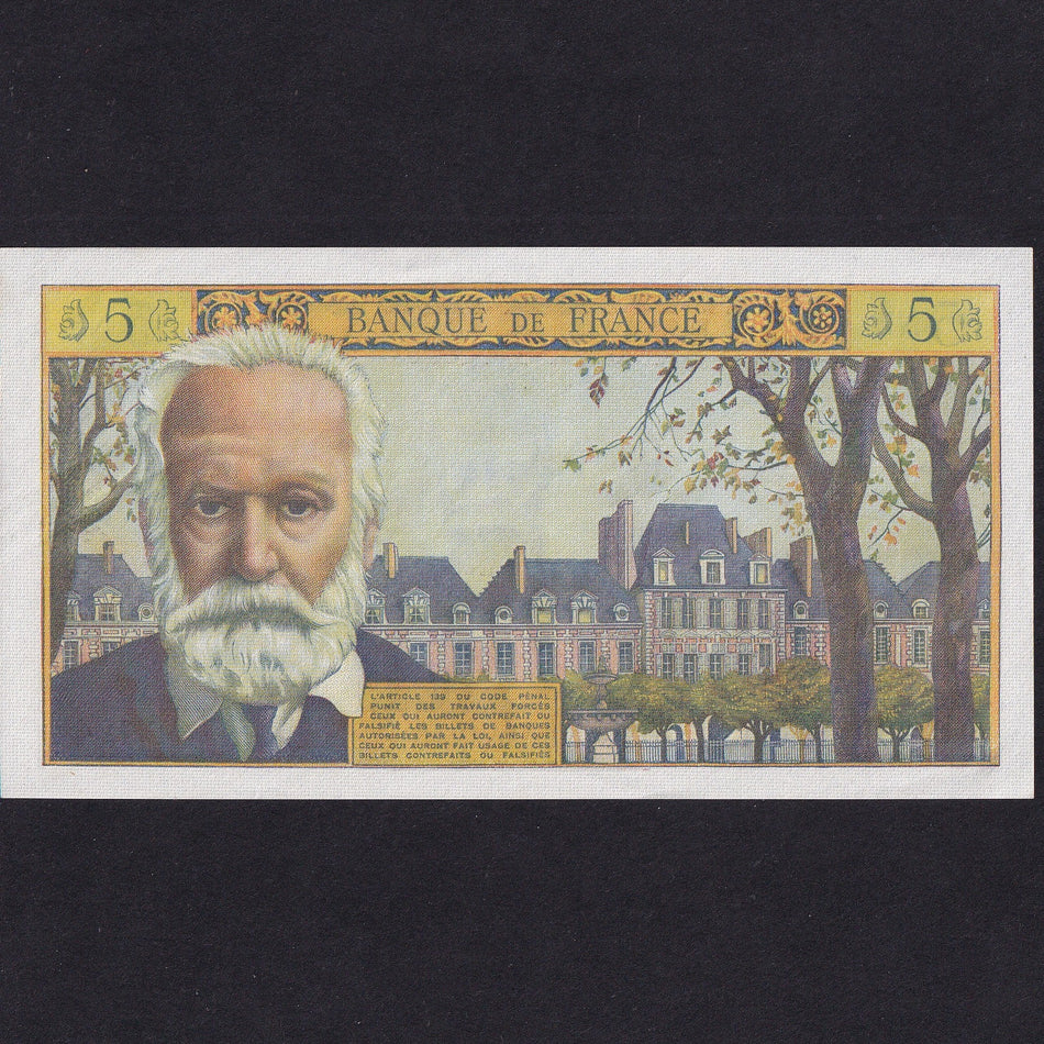 France (P141a) 5 NF, 1st October 1964, Victor Hugo, E.124 03631, Good EF
