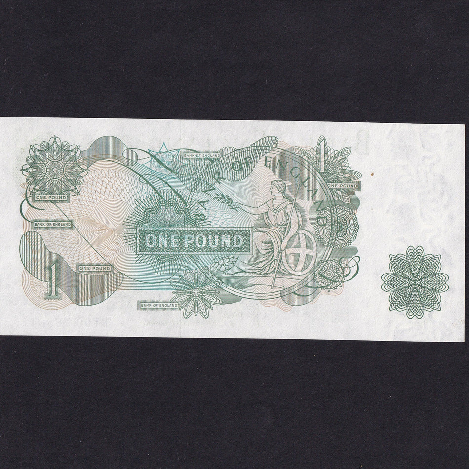 Bank of England (B322) Page, £1 error, mismatched serial, BT06 788631/ 788641, UNC
