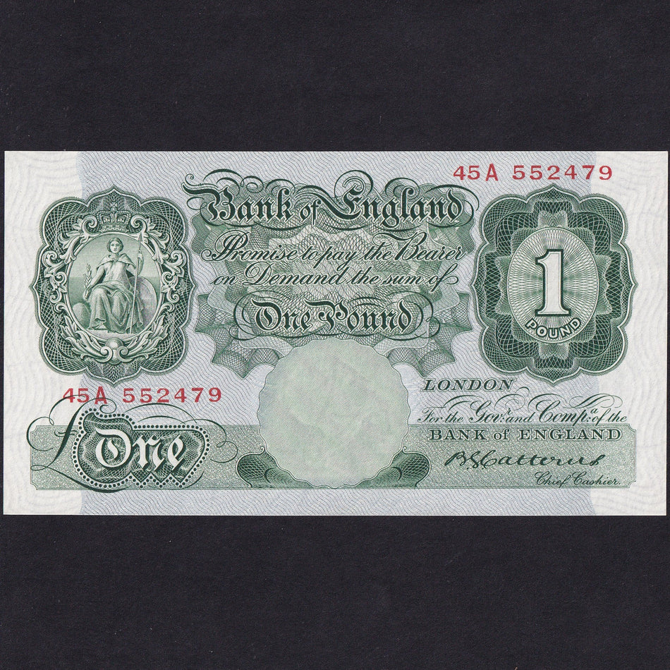 Bank of England (B226) Catterns, £1, 45A 552479, expertly pressed, no centre fold or crease, A/EF