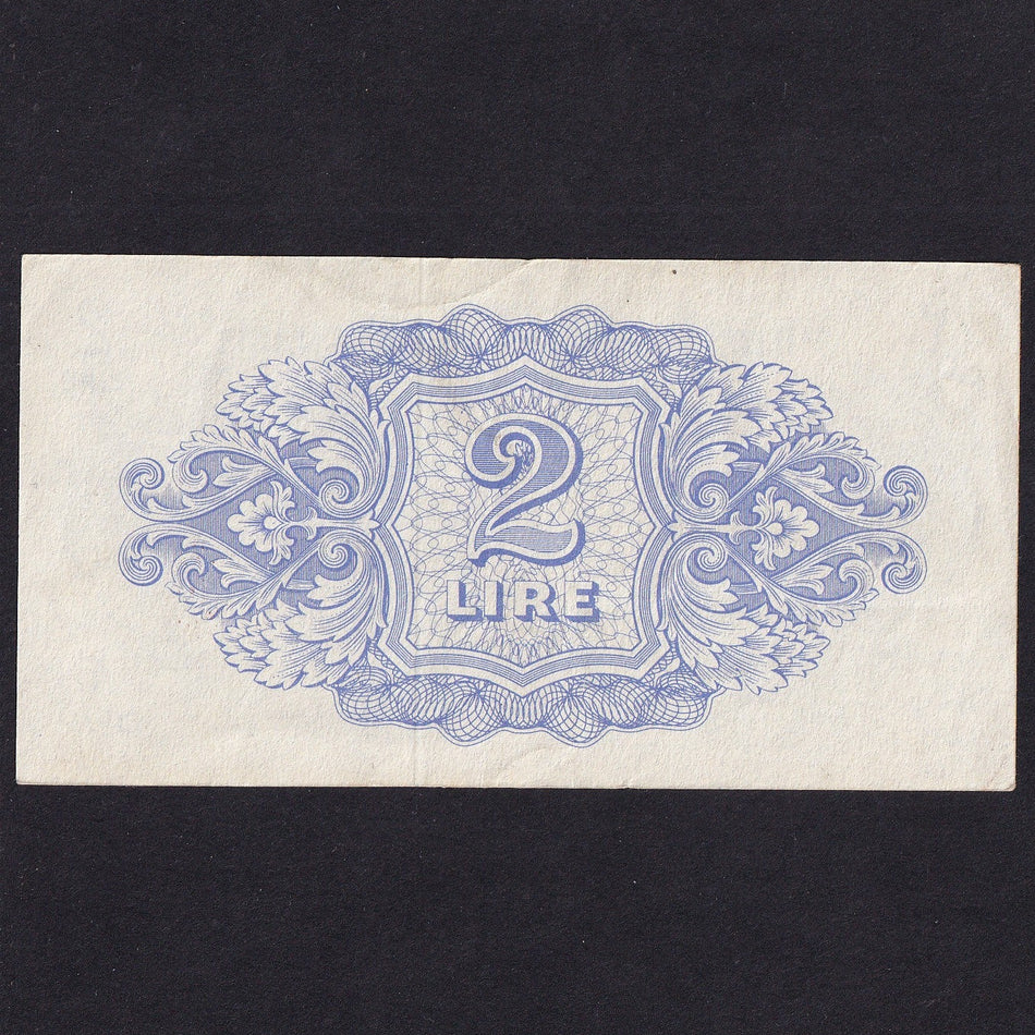 Libya (PM2a) British Military Authority in Tripolitania, 2 Lire, 1943, EF