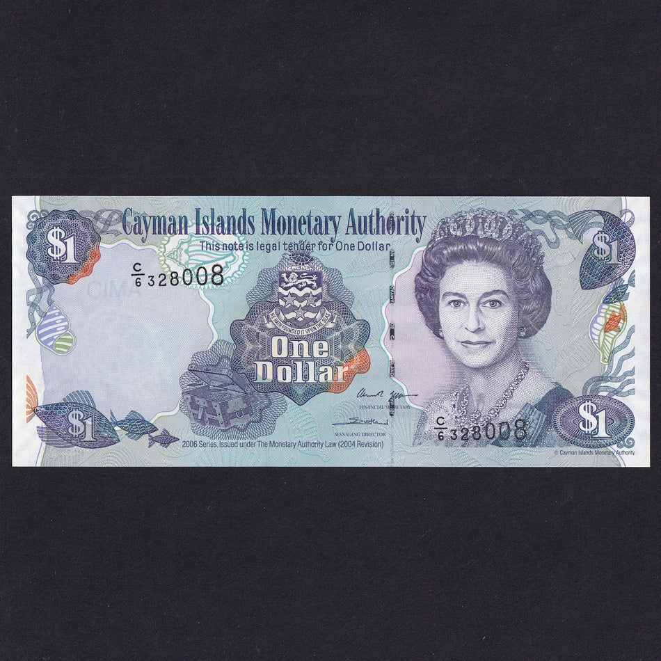 Cayman Islands (P33c) $1, 2006, QEII, C/6, UNC