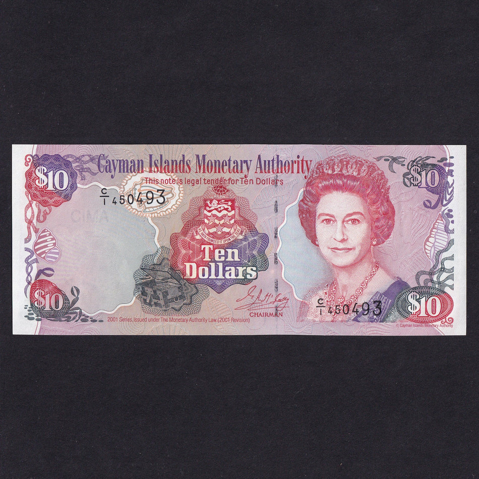 Cayman Islands (P28a) $10, 2001, QEII, C/1, UNC
