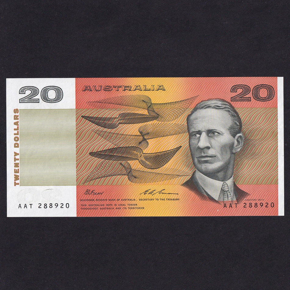 Australia (P46i) $20, Fraser/ Evans, AAT, UNC