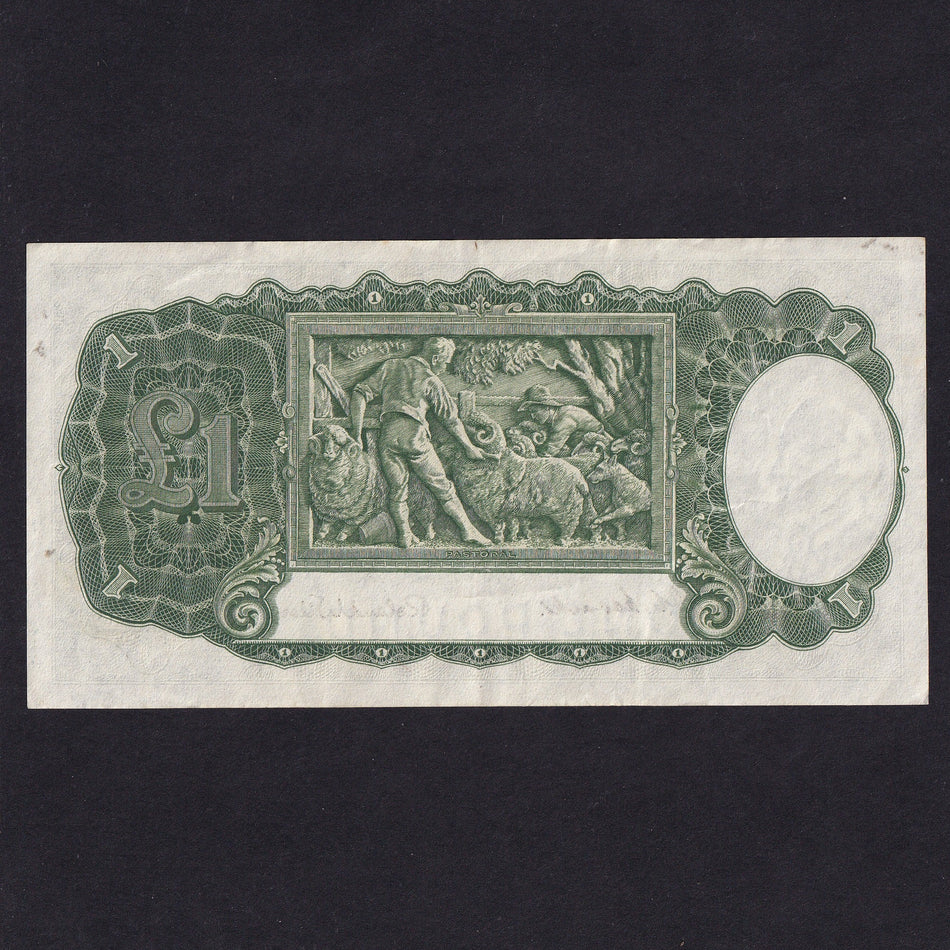 Australia (P26d) £1, 1952, KGVI, Coombs/ Wilson, X4 470186, marks, Good VF