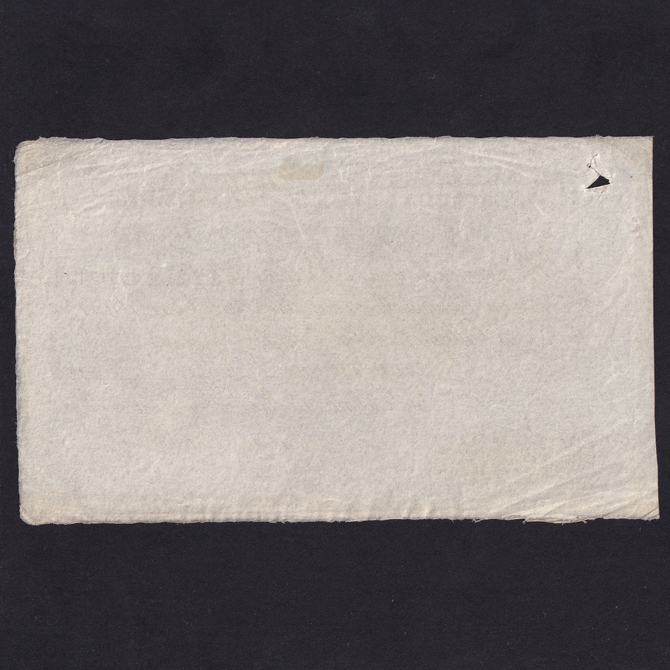 Provincial - Yarmouth Norfolk & Suffolk Bank, £5 proof on banknote paper, 1870, for Edmund Knowles Lacon Bart Lacons Youell & Co., Outing 859h for type, staple hole, notations, Good VF