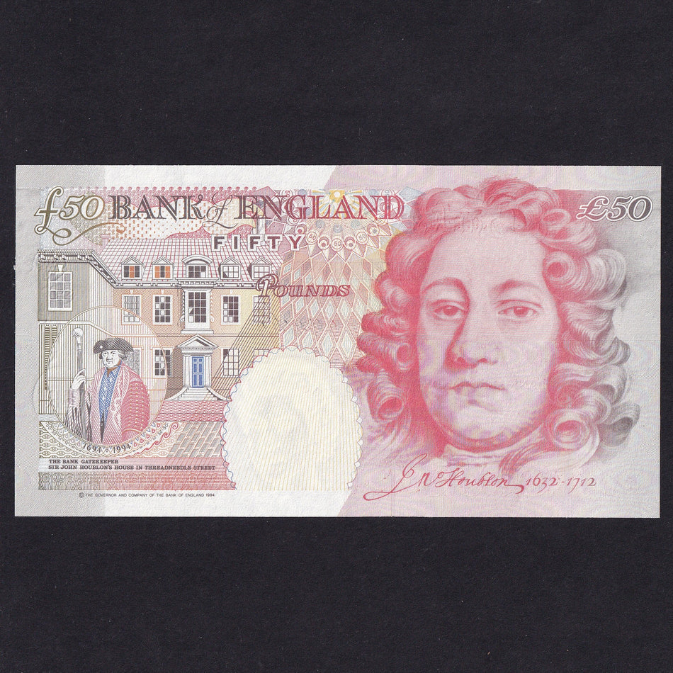 Bank of England (B377) Kentfield, £50, A01 001266, first million from circulation, UNC